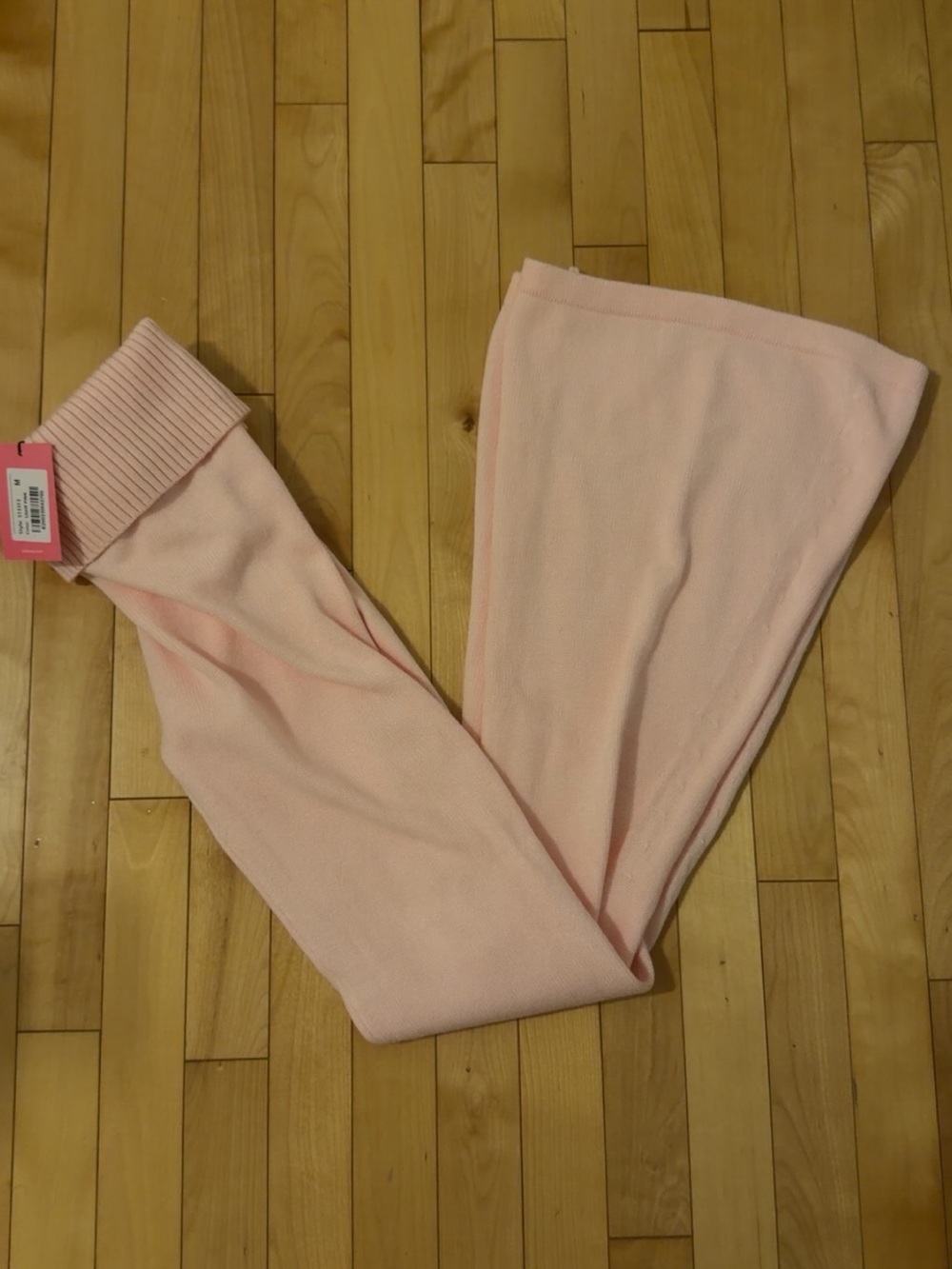 Light Pink Knit Bell-Bottoms